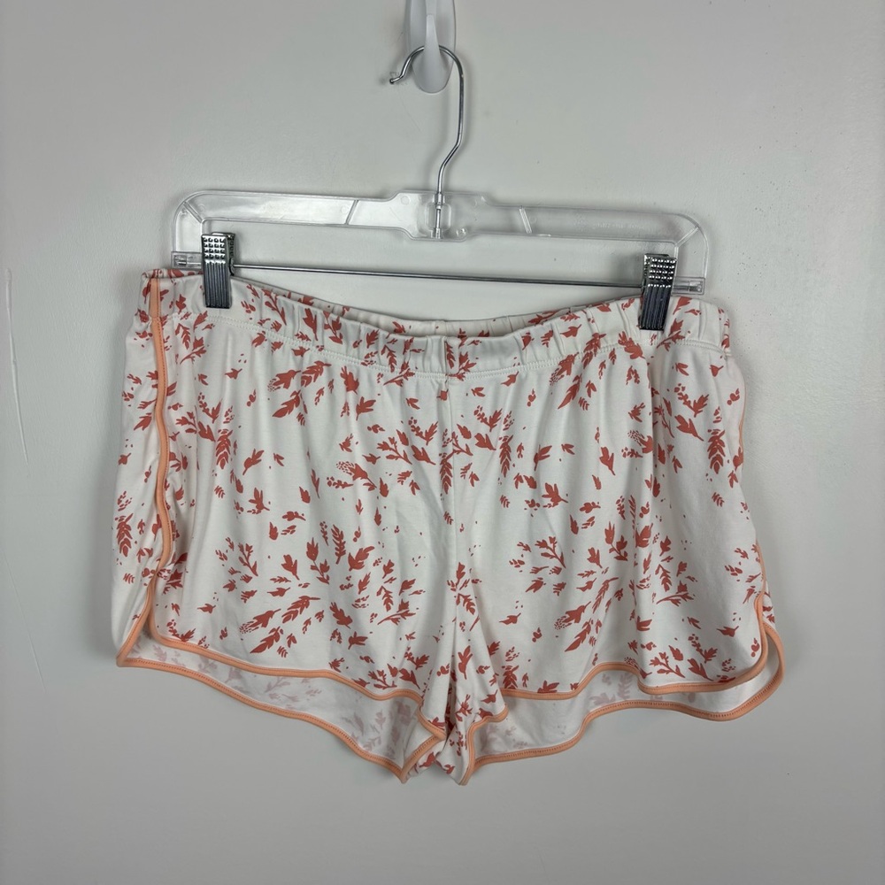 LAKE Pajamas Short Set Peach & White Floral Size XLarge - Picture 10 of 13